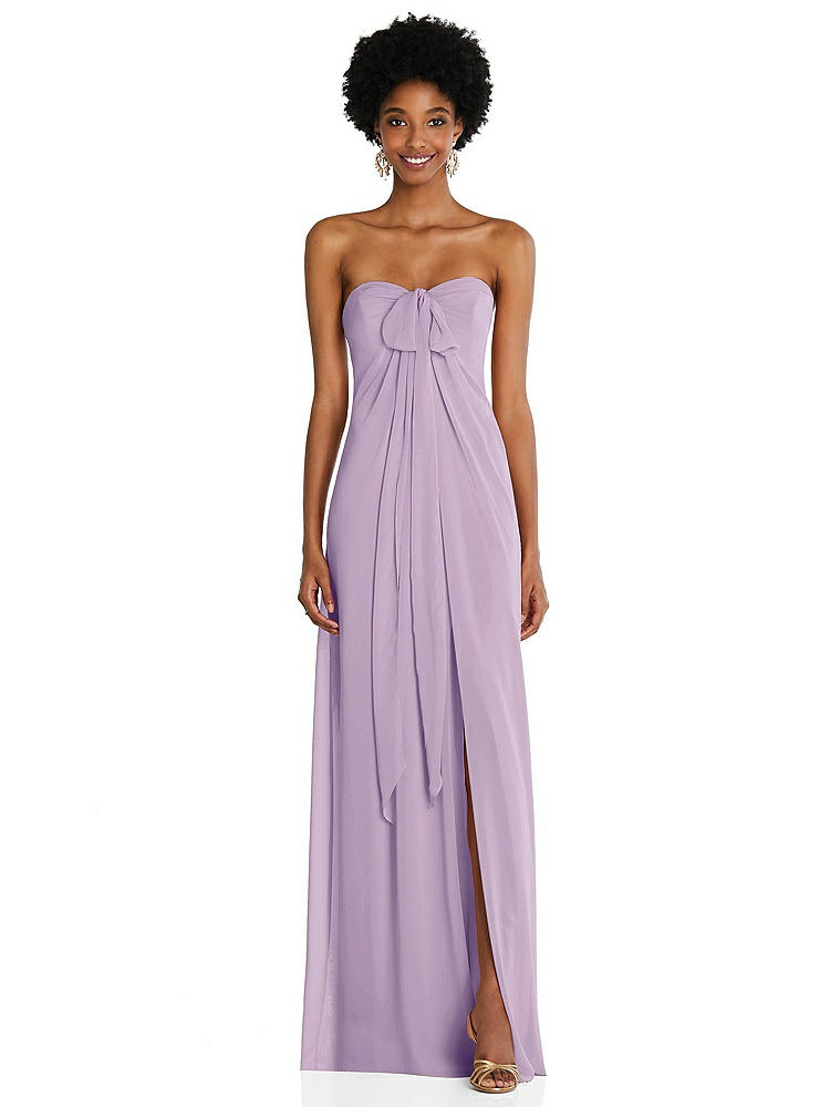 【NEW】【STYLE: 3109】ドレープ シフォン grecian 列 ガウン コンバーチブル ストラップ【COLOR: Pale Purple】【SIZE: 00-30W】