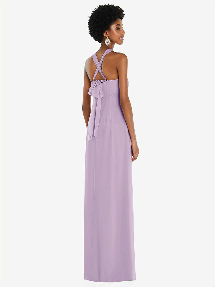 【NEW】【STYLE: 3109】ドレープ シフォン grecian 列 ガウン コンバーチブル ストラップ【COLOR: Pale Purple】【SIZE: 00-30W】