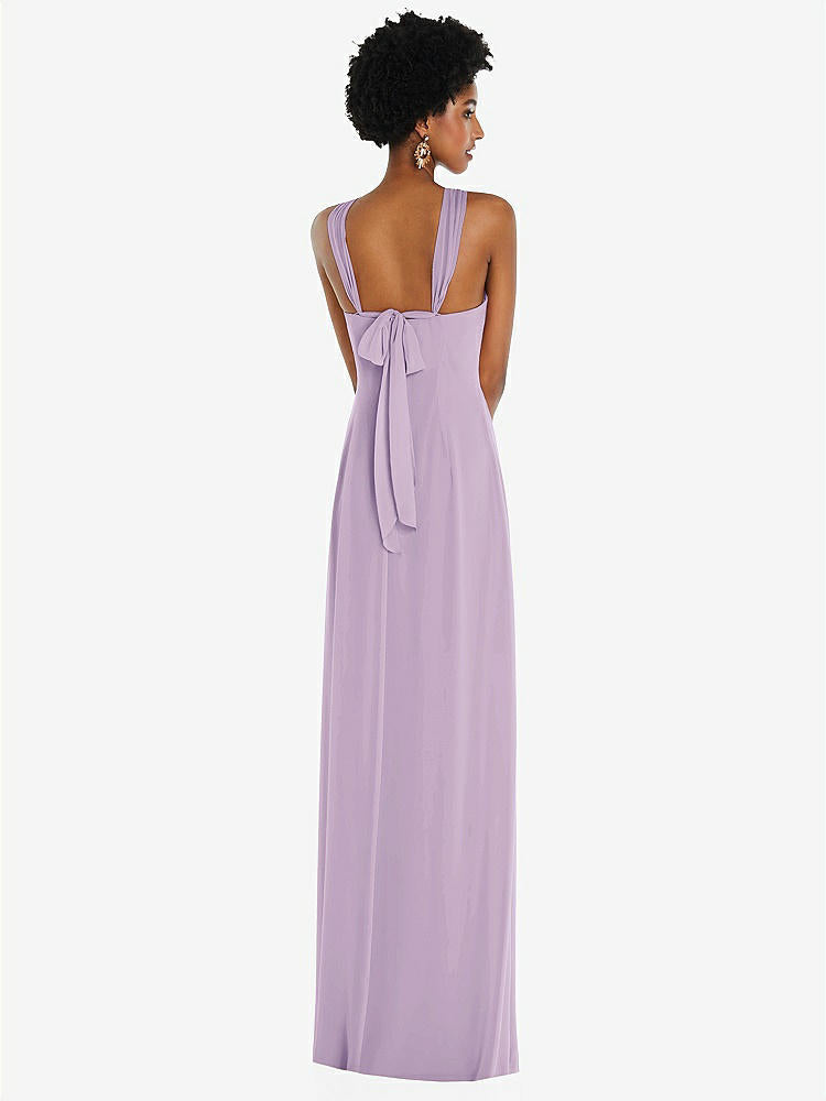 【NEW】【STYLE: 3109】ドレープ シフォン grecian 列 ガウン コンバーチブル ストラップ【COLOR: Pale Purple】【SIZE: 00-30W】