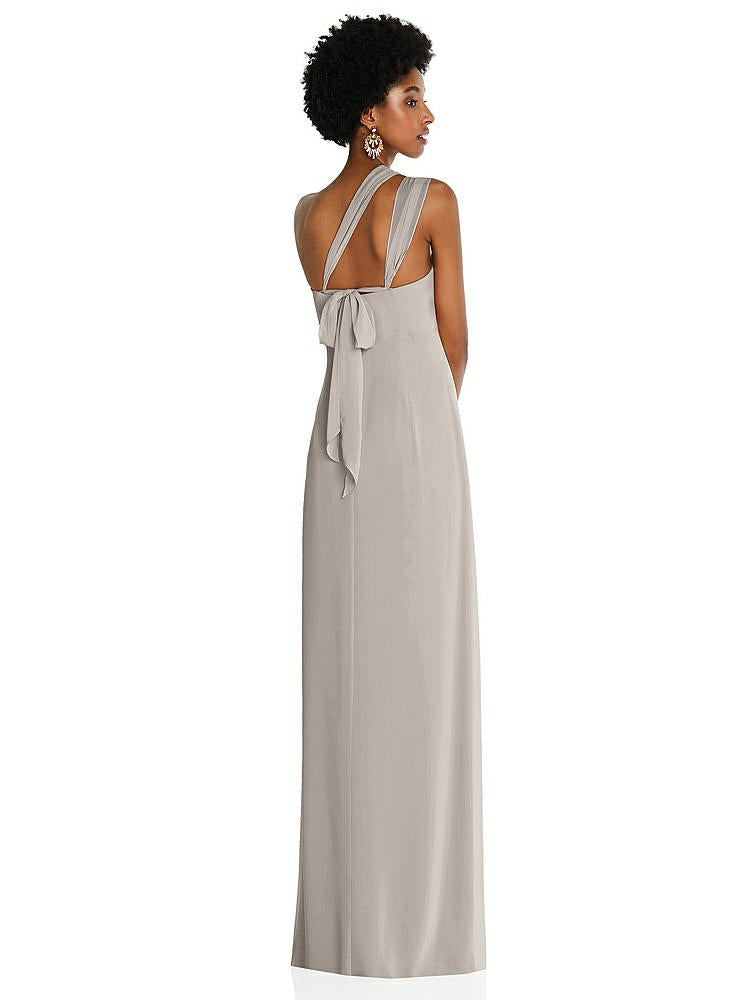 【NEW】【STYLE: 3109】ドレープ シフォン grecian 列 ガウン コンバーチブル ストラップ【COLOR: Taupe】【SIZE: 00-30W】