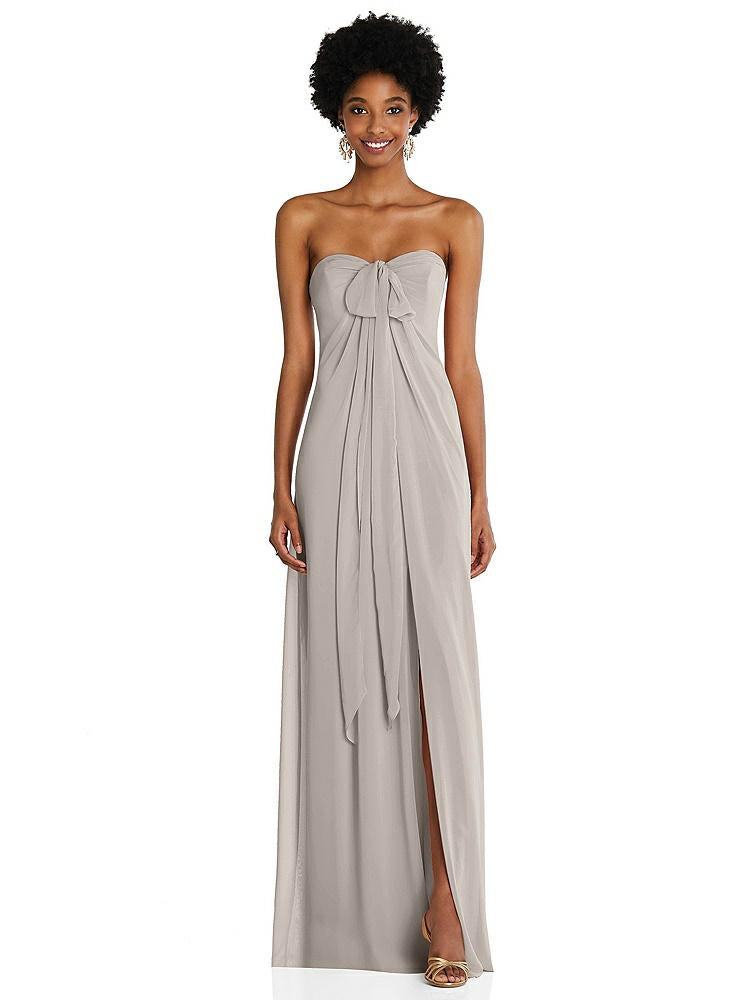 【NEW】【STYLE: 3109】ドレープ シフォン grecian 列 ガウン コンバーチブル ストラップ【COLOR: Taupe】【SIZE: 00-30W】