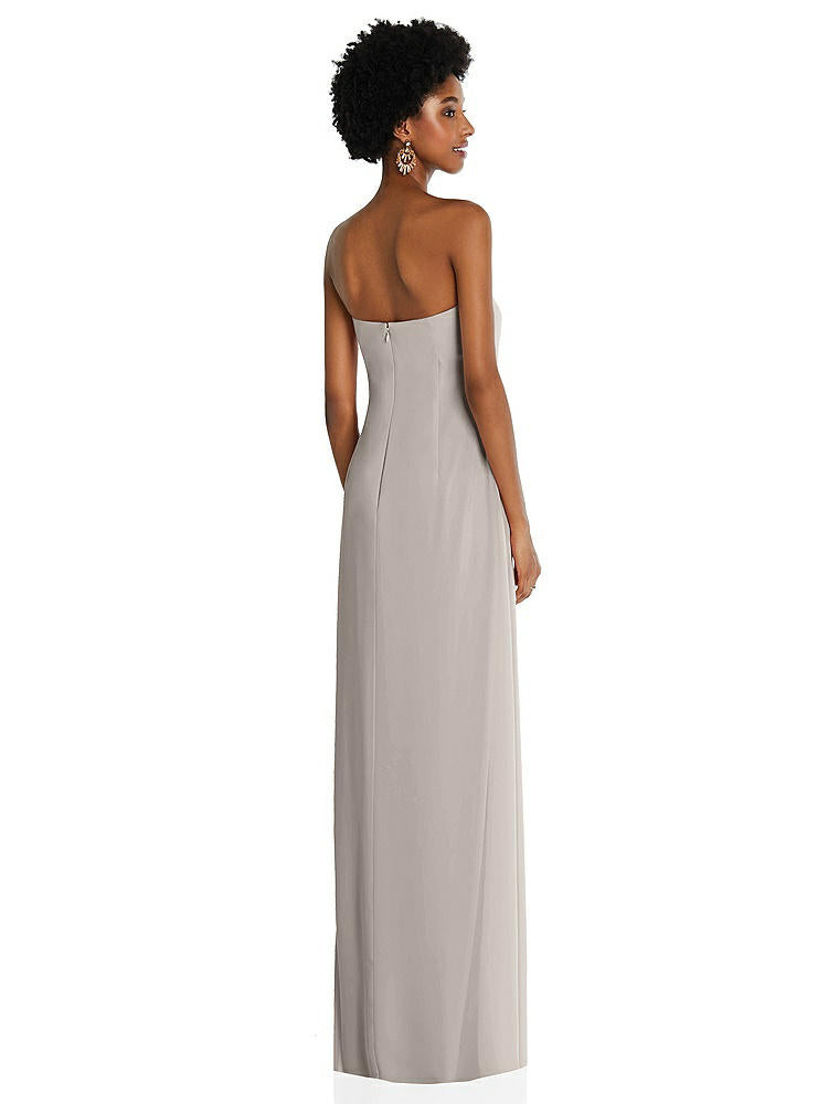 【NEW】【STYLE: 3109】ドレープ シフォン grecian 列 ガウン コンバーチブル ストラップ【COLOR: Taupe】【SIZE: 00-30W】