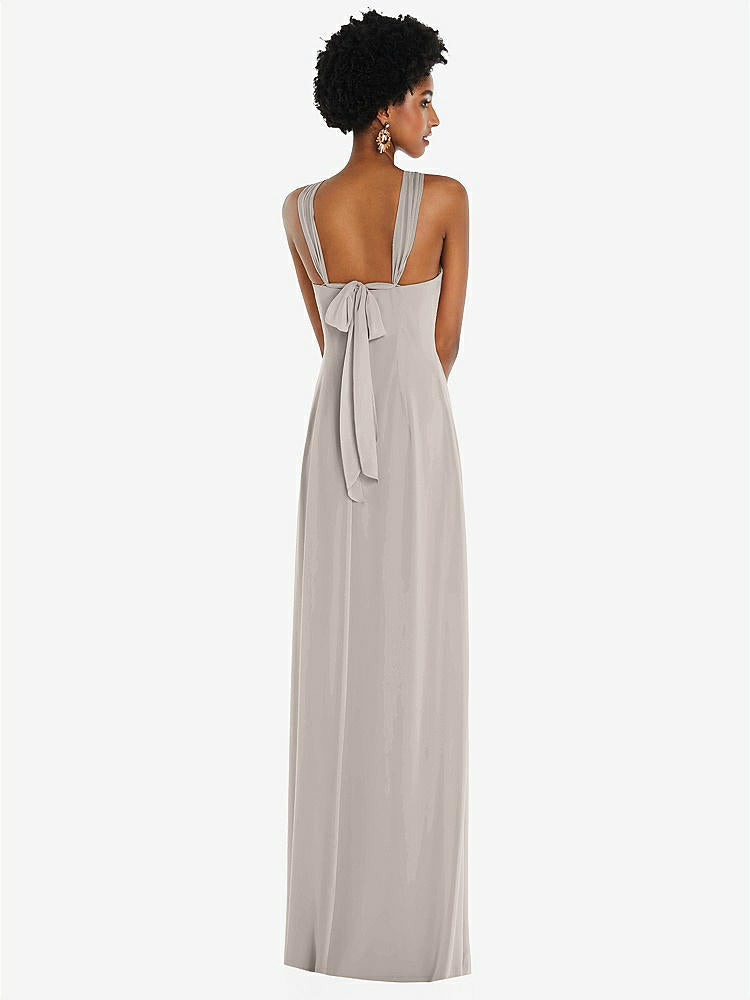 【NEW】【STYLE: 3109】ドレープ シフォン grecian 列 ガウン コンバーチブル ストラップ【COLOR: Taupe】【SIZE: 00-30W】