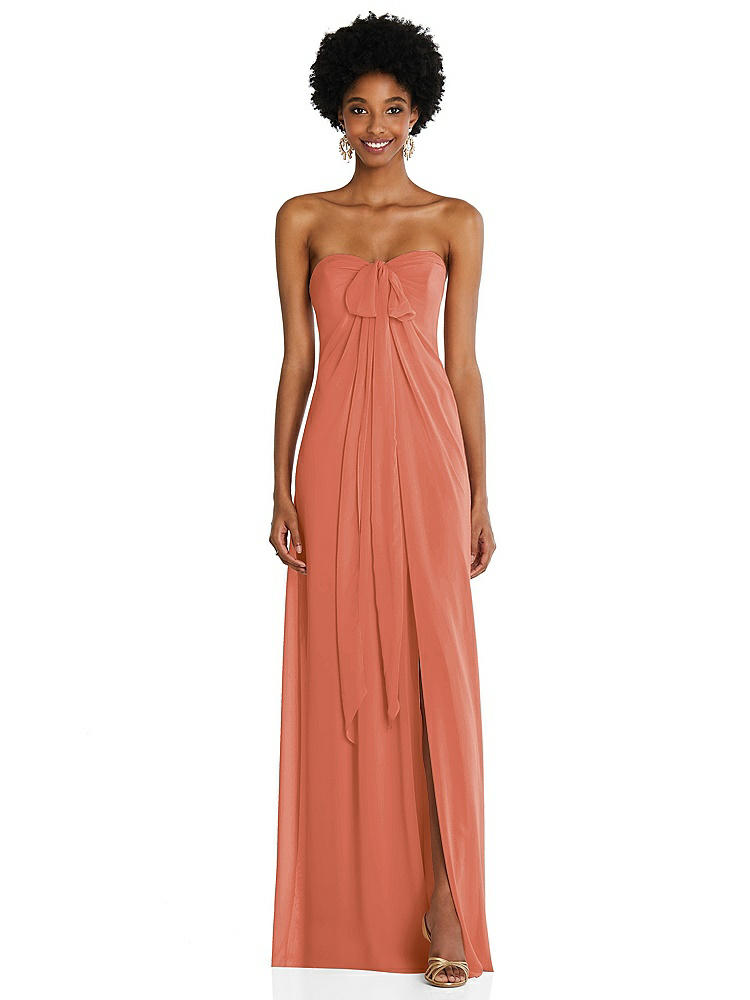 【NEW】【STYLE: 3109】ドレープ シフォン grecian 列 ガウン コンバーチブル ストラップ【COLOR: Terracotta Copper】【SIZE: 00-30W】