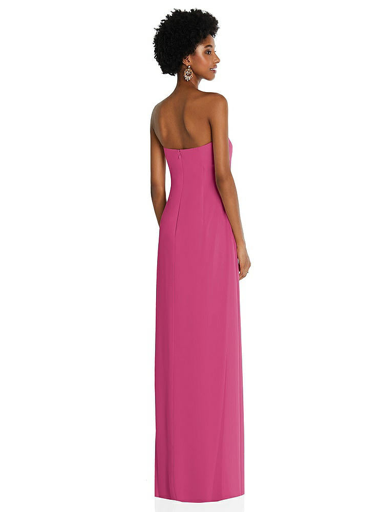 【STYLE: 3109】Draped Chiffon Grecian Column Gown with Convertible Straps【COLOR: Tea Rose】