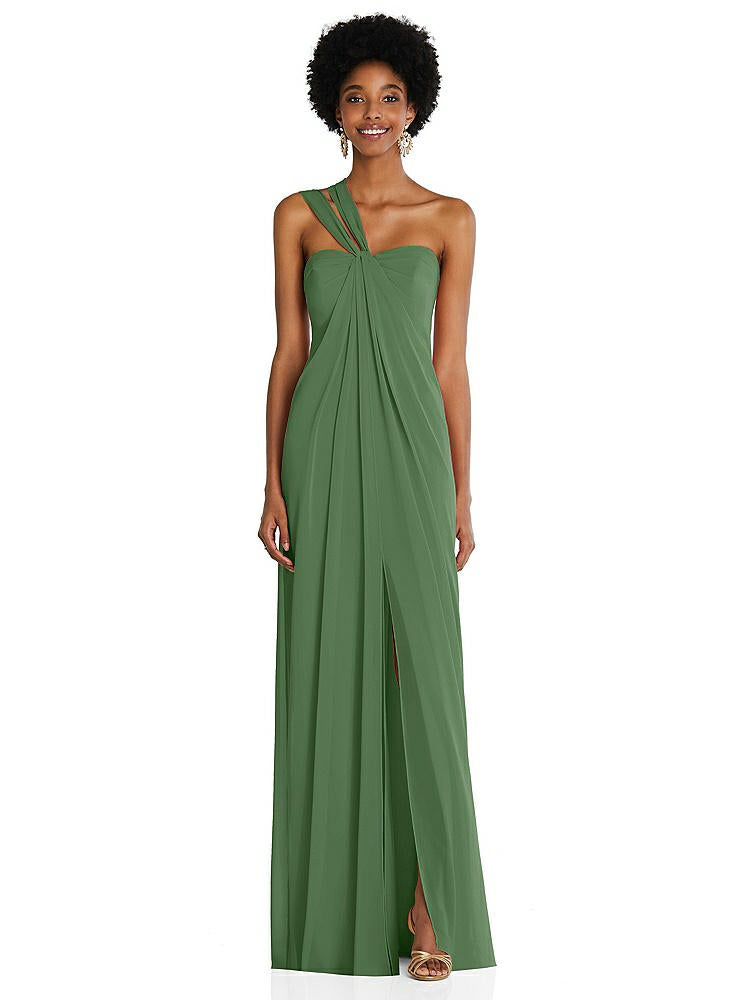 【NEW】【STYLE: 3109】ドレープ シフォン grecian 列 ガウン コンバーチブル ストラップ【COLOR: Vineyard Green】【SIZE: 00-30W】