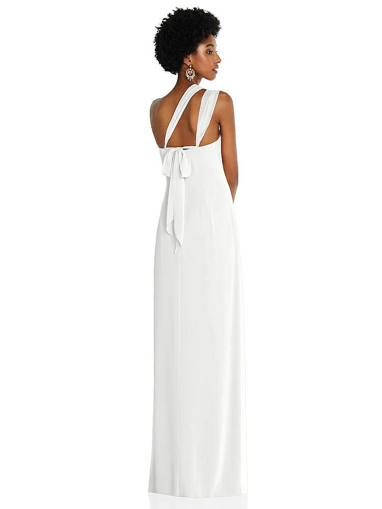 【NEW】【STYLE: 3109】ドレープ シフォン grecian 列 ガウン コンバーチブル ストラップ【COLOR: White】【SIZE: 00-30W】