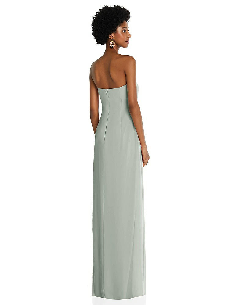 【STYLE: 3109】Draped Chiffon Grecian Column Gown with Convertible Straps【COLOR: Willow Green】