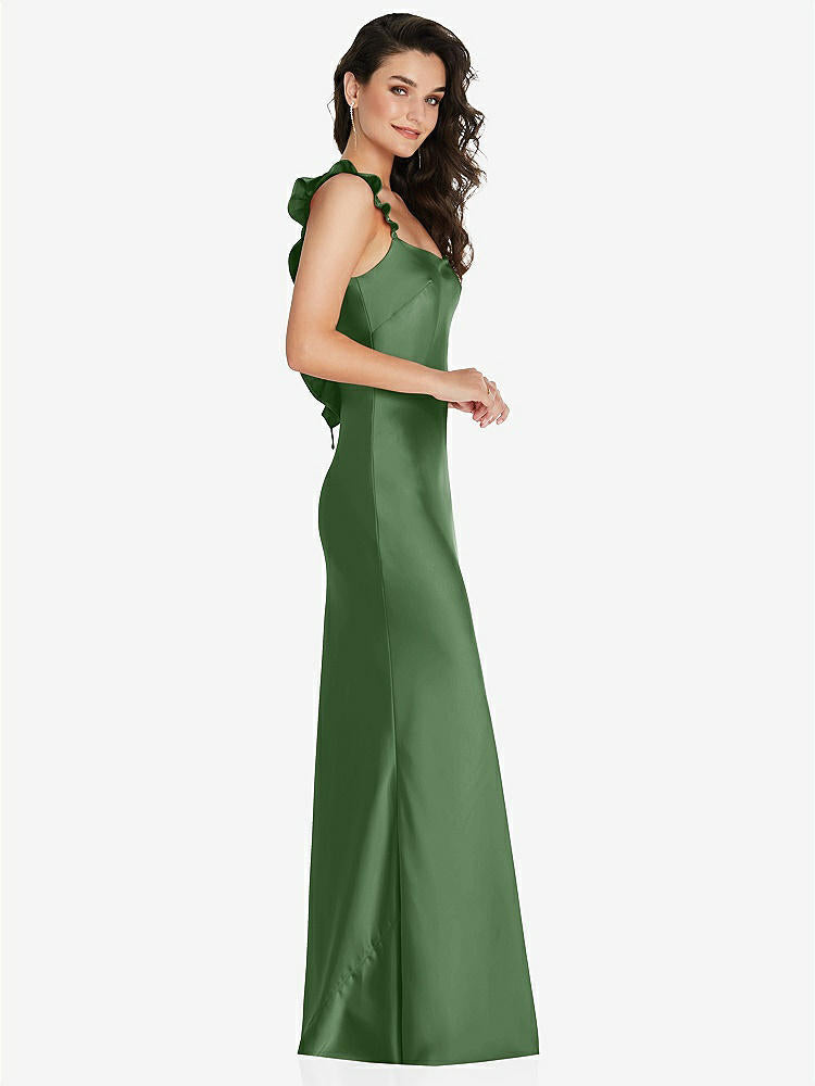 【NEW】【STYLE: 8219】フリル トリミング オープンバック マキシ スリップ ドレス【COLOR: Vineyard Green】【SIZE: 00-30W】