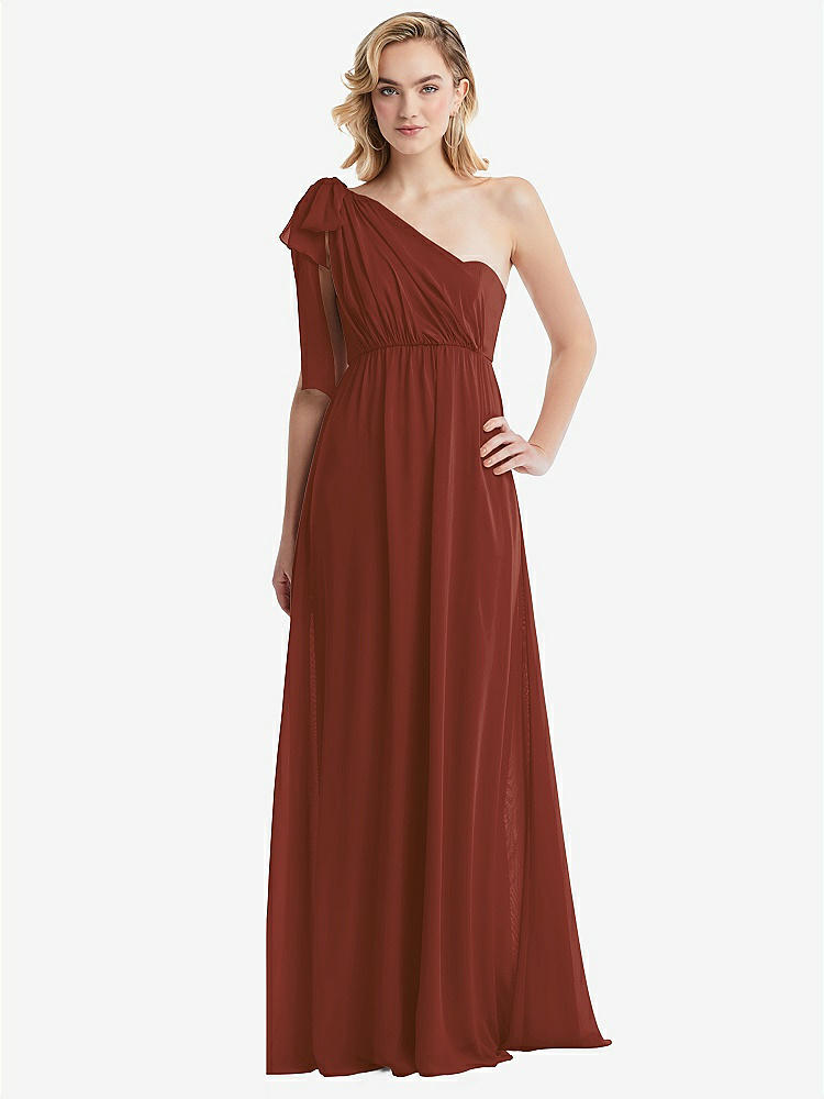 【NEW】【STYLE: TH095】エンパイア ウエスト シャイレッド スカート コンバーチブル サッシ ネクタイ マキシ ドレス【COLOR: Auburn Moon】【SIZE: 00-30W】