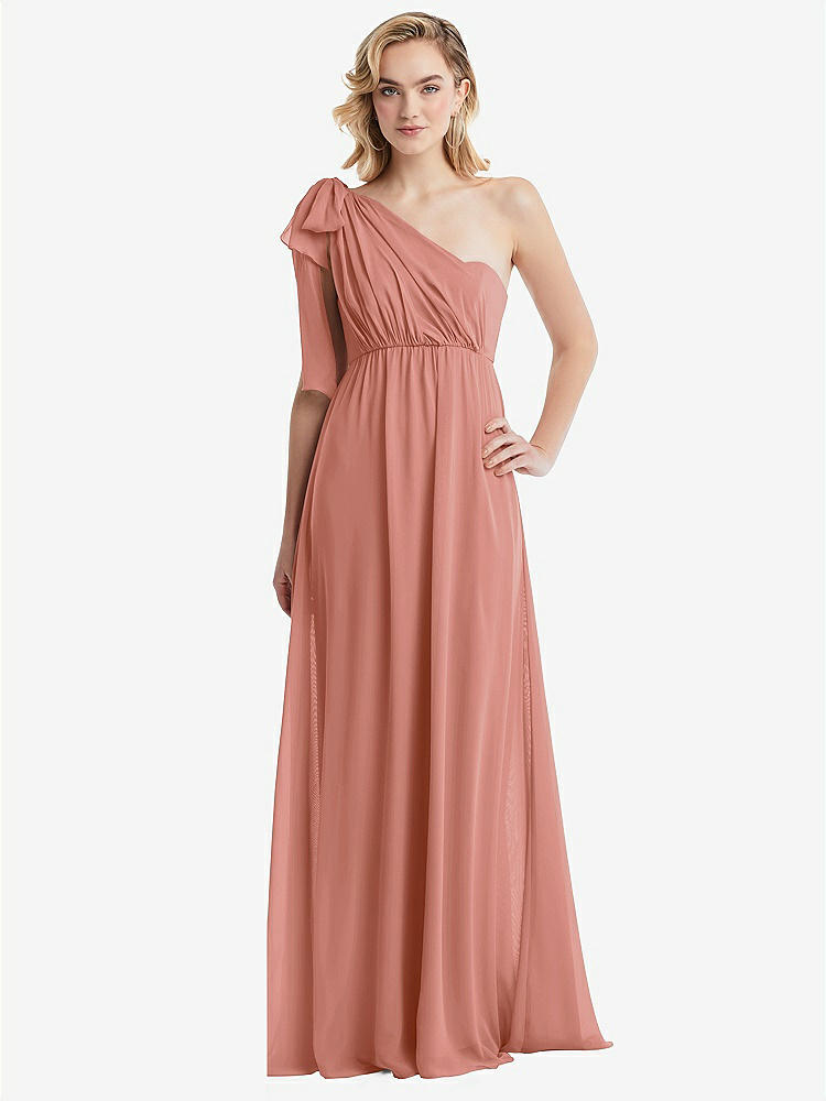 【NEW】【STYLE: TH095】エンパイア ウエスト シャイレッド スカート コンバーチブル サッシ ネクタイ マキシ ドレス【COLOR: Desert Rose】【SIZE: 00-30W】