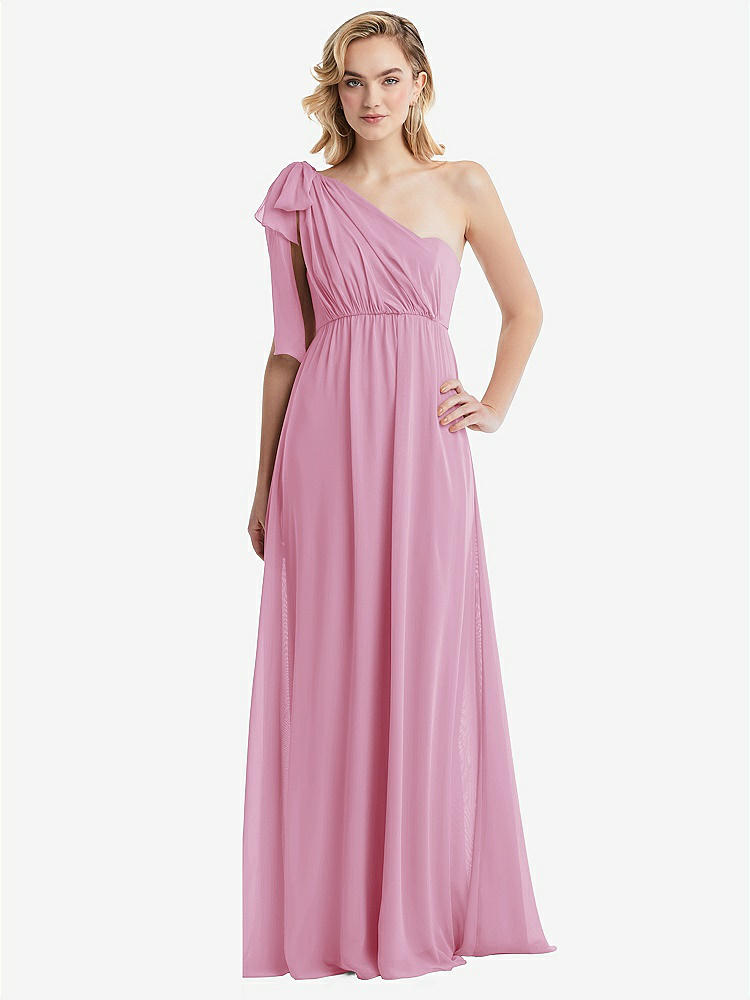 【NEW】【STYLE: TH095】エンパイア ウエスト シャイレッド スカート コンバーチブル サッシ ネクタイ マキシ ドレス【COLOR: Powder Pink】【SIZE: 00-30W】