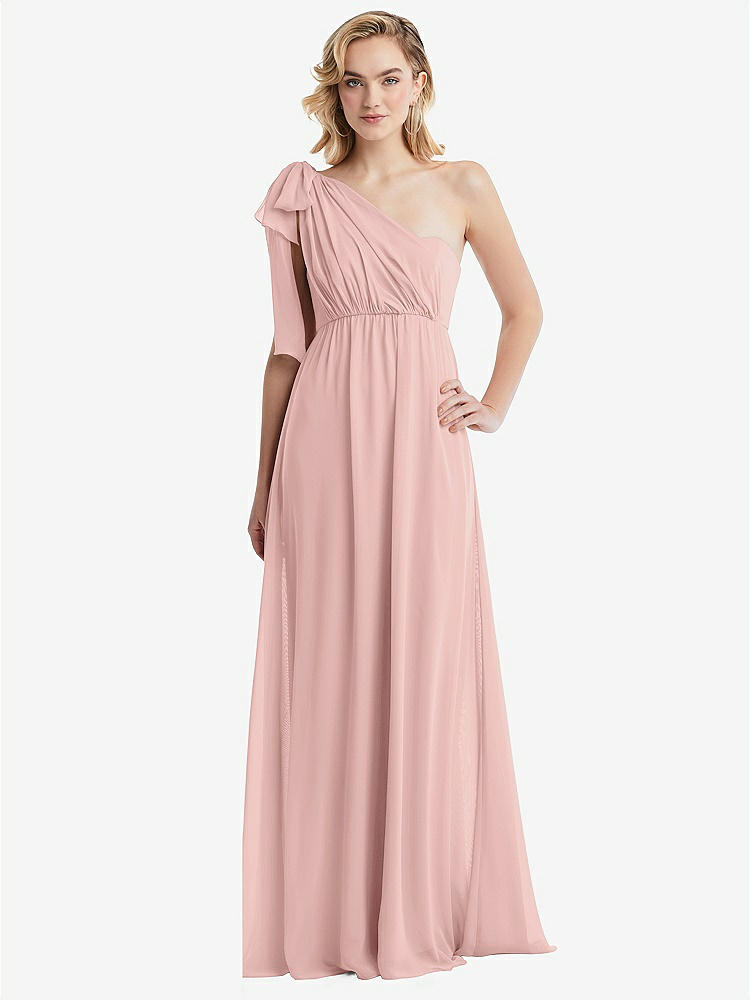 【NEW】【STYLE: TH095】エンパイア ウエスト シャイレッド スカート コンバーチブル サッシ ネクタイ マキシ ドレス【COLOR: Rose - PANTONE Rose Quartz】【SIZE: 00-30W】