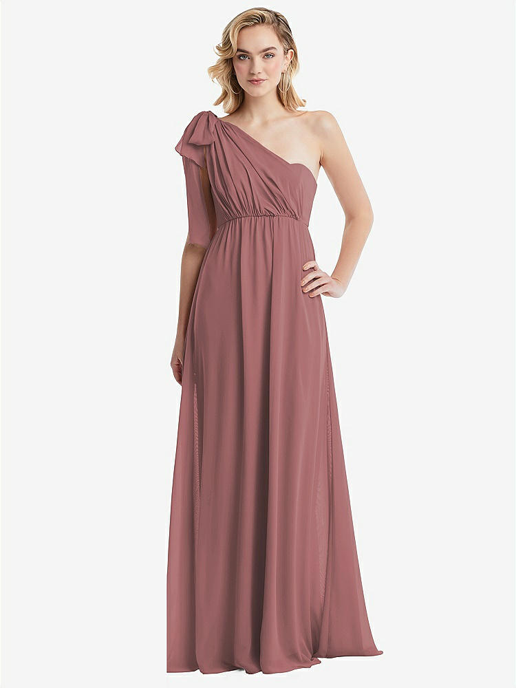 【NEW】【STYLE: TH095】エンパイア ウエスト シャイレッド スカート コンバーチブル サッシ ネクタイ マキシ ドレス【COLOR: Rosewood】【SIZE: 00-30W】