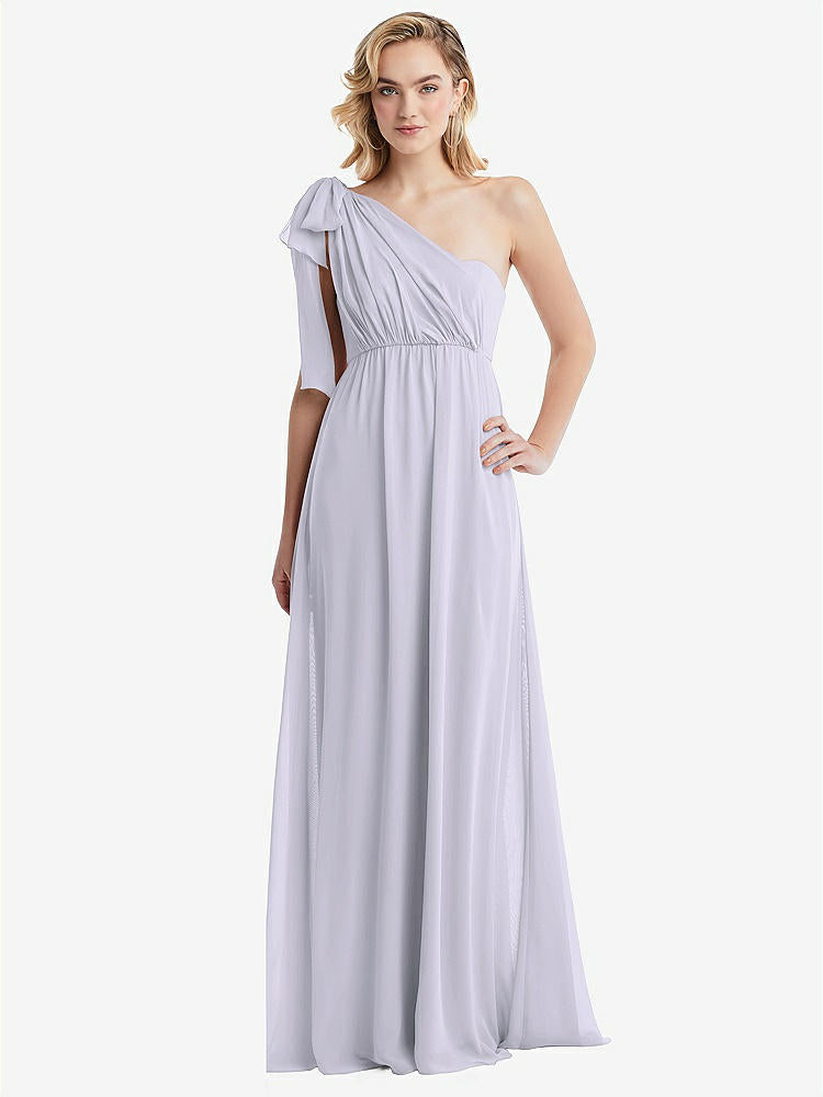 【STYLE: TH095】Empire Waist Shirred Skirt Convertible Sash Tie Maxi Dress【COLOR: Silver Dove】