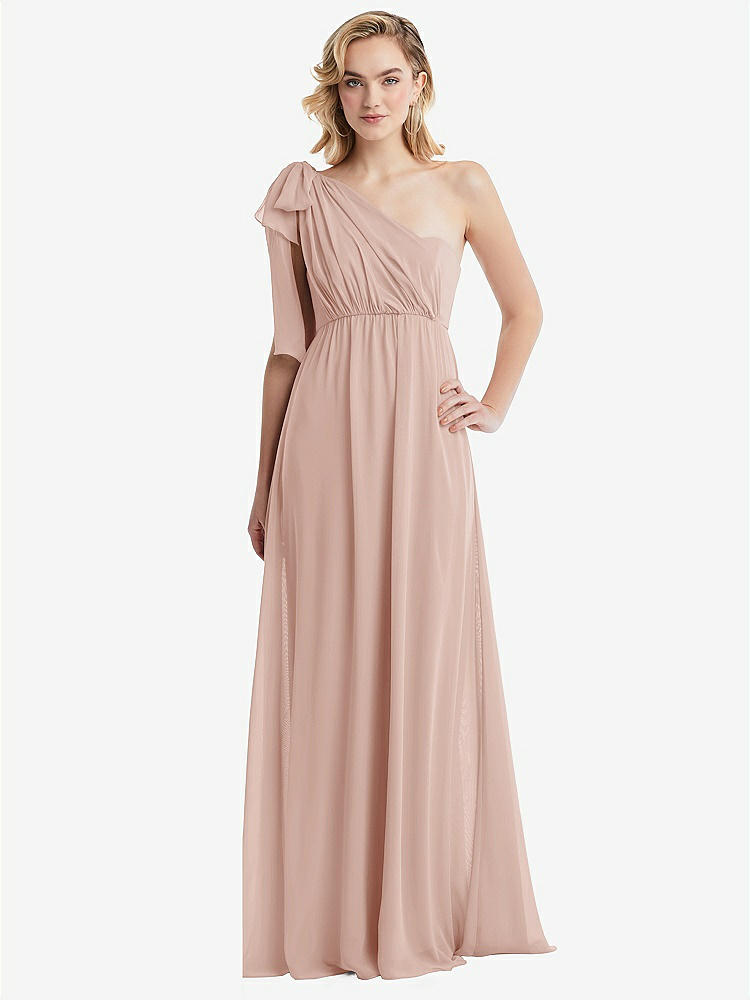 【STYLE: TH095】Empire Waist Shirred Skirt Convertible Sash Tie Maxi Dress【COLOR: Toasted Sugar】