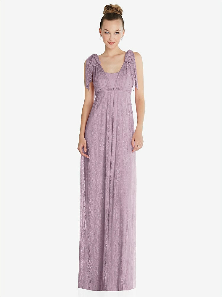 【STYLE: TH096】Empire Waist Convertible Sash Tie Lace Maxi Dress【COLOR: Suede Rose】
