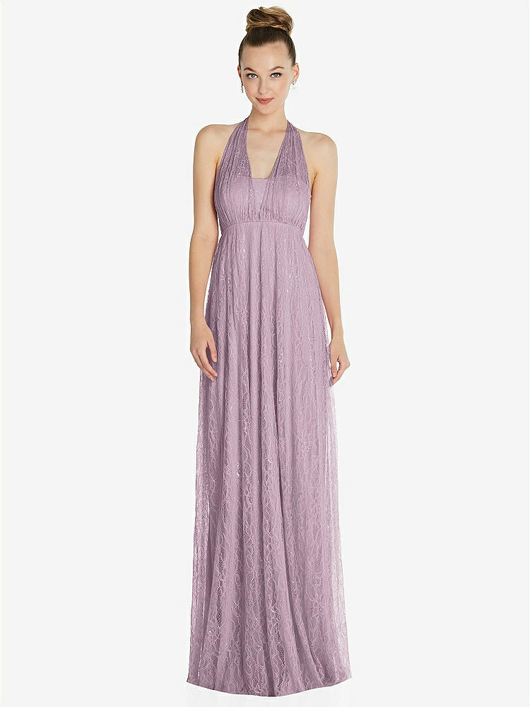 【STYLE: TH096】Empire Waist Convertible Sash Tie Lace Maxi Dress【COLOR: Suede Rose】
