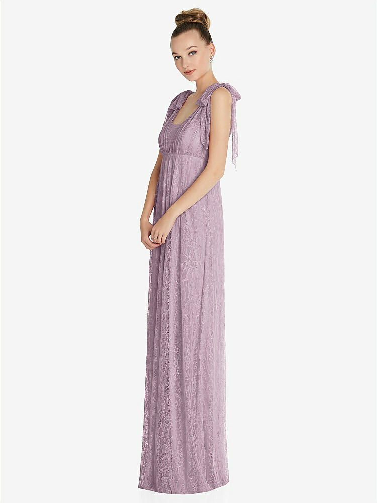 【STYLE: TH096】Empire Waist Convertible Sash Tie Lace Maxi Dress【COLOR: Suede Rose】
