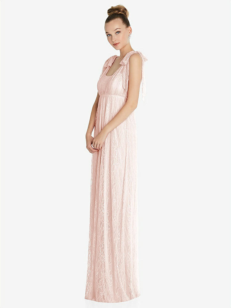 【STYLE: TH096】Empire Waist Convertible Sash Tie Lace Maxi Dress【COLOR: Blush】