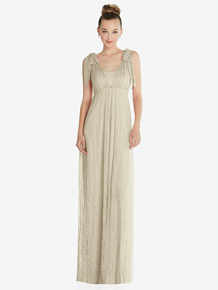 【NEW】【STYLE: TH096】帝国 ウエスト コンバーチブル サッシ ネクタイ レース マキシ ドレス【COLOR: Champagne】【SIZE: 00-30W】