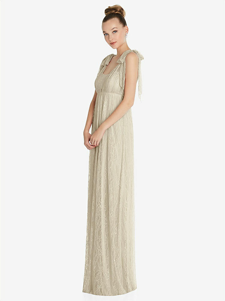 【NEW】【STYLE: TH096】帝国 ウエスト コンバーチブル サッシ ネクタイ レース マキシ ドレス【COLOR: Champagne】【SIZE: 00-30W】