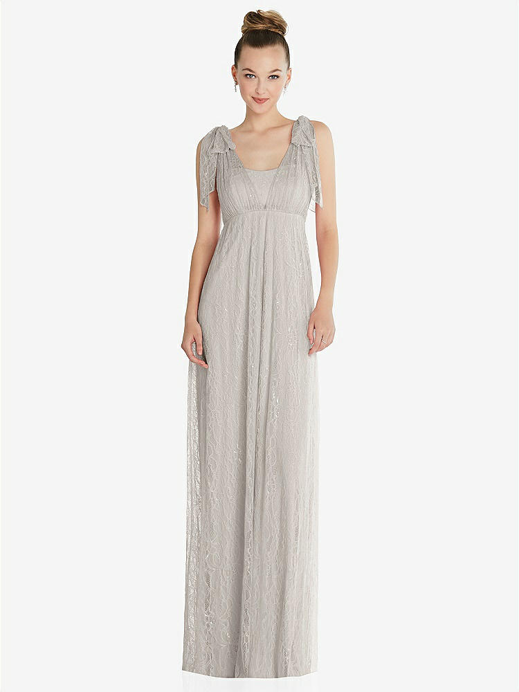 【STYLE: TH096】Empire Waist Convertible Sash Tie Lace Maxi Dress【COLOR: Oyster】