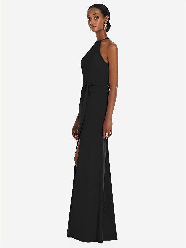 【STYLE: 3092】Halter Criss Cross Cutout Back Maxi Dress【COLOR: Black】