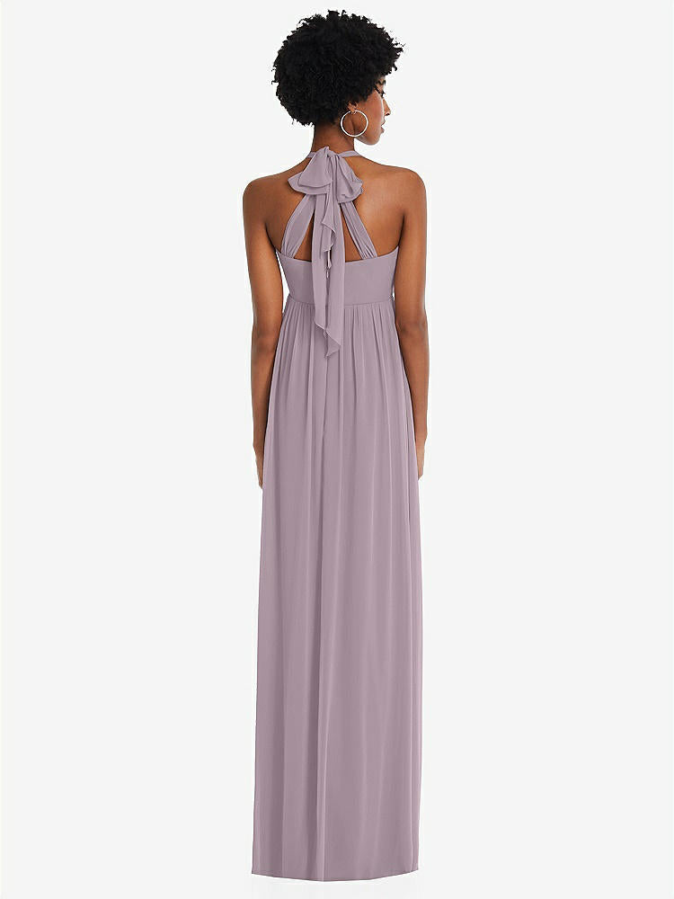 【STYLE: 1564】Convertible Tie-Shoulder Empire Waist Maxi Dress【COLOR: Lilac Dusk】