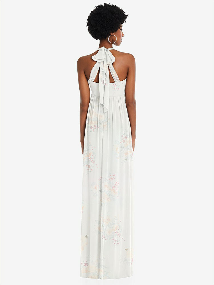 【STYLE: 1564】Convertible Tie-Shoulder Empire Waist Maxi Dress【COLOR: Spring Fling】