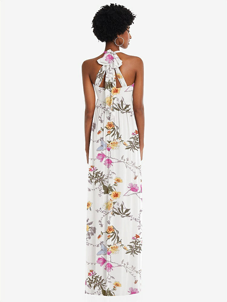 【NEW】【STYLE: 1564】コンバーチブル タイショルダー 帝国 ウエスト マキシ ドレス【COLOR: Butterfly Botanica Ivory】【SIZE: 00-30W】