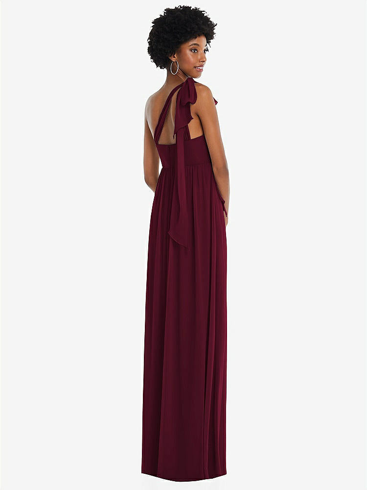 【NEW】【STYLE: 1564】コンバーチブル タイショルダー 帝国 ウエスト マキシ ドレス【COLOR: Cabernet】【SIZE: 00-30W】