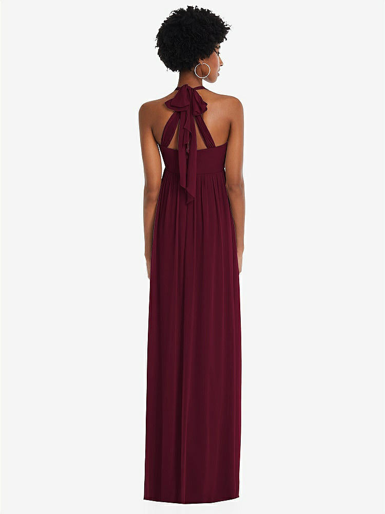 【NEW】【STYLE: 1564】コンバーチブル タイショルダー 帝国 ウエスト マキシ ドレス【COLOR: Cabernet】【SIZE: 00-30W】