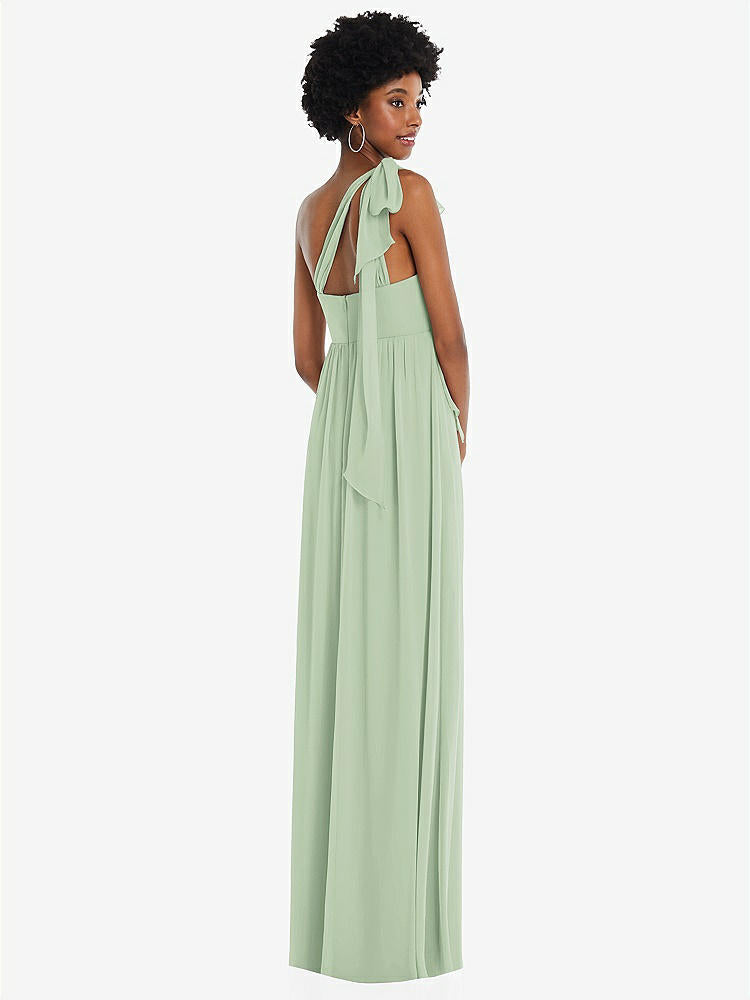 【STYLE: 1564】Convertible Tie-Shoulder Empire Waist Maxi Dress【COLOR: Celadon】