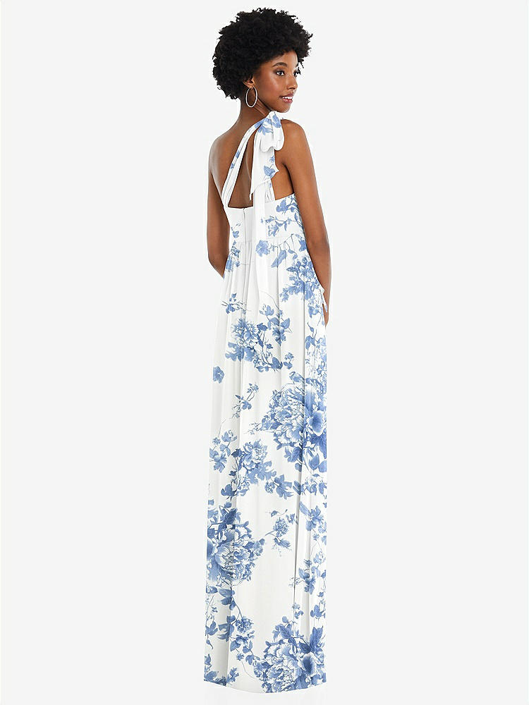 【NEW】【STYLE: 1564】コンバーチブル タイショルダー 帝国 ウエスト マキシ ドレス【COLOR: Cottage Rose Dusk Blue】【SIZE: 00-30W】