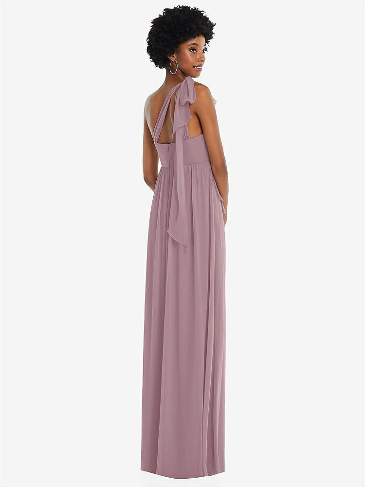 【STYLE: 1564】Convertible Tie-Shoulder Empire Waist Maxi Dress【COLOR: Dusty Rose】