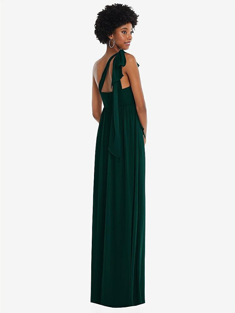 【STYLE: 1564】Convertible Tie-Shoulder Empire Waist Maxi Dress【COLOR: Evergreen】