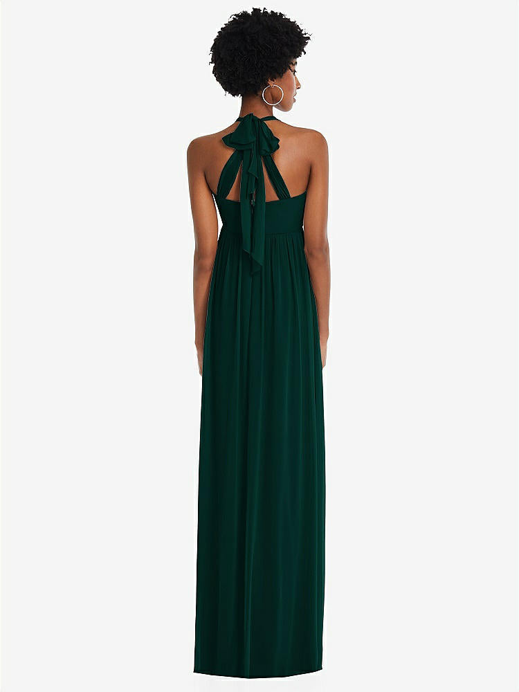【STYLE: 1564】Convertible Tie-Shoulder Empire Waist Maxi Dress【COLOR: Evergreen】