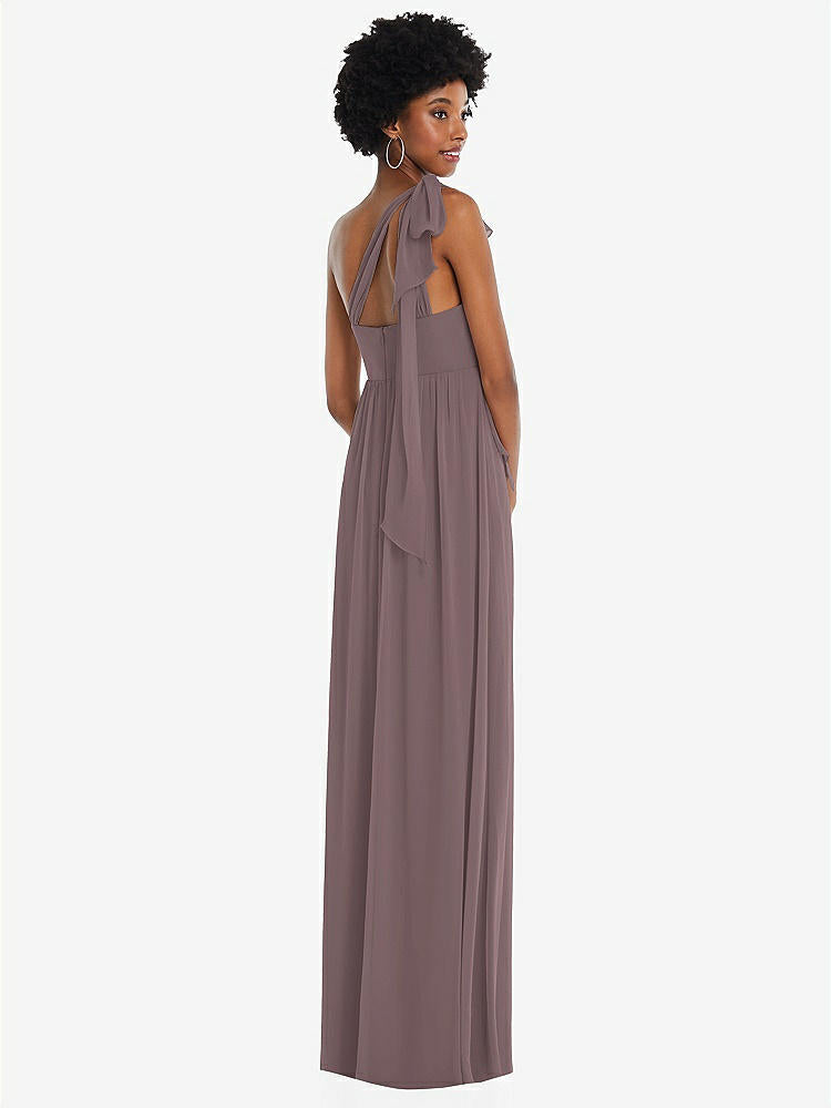 【STYLE: 1564】Convertible Tie-Shoulder Empire Waist Maxi Dress【COLOR: French Truffle】