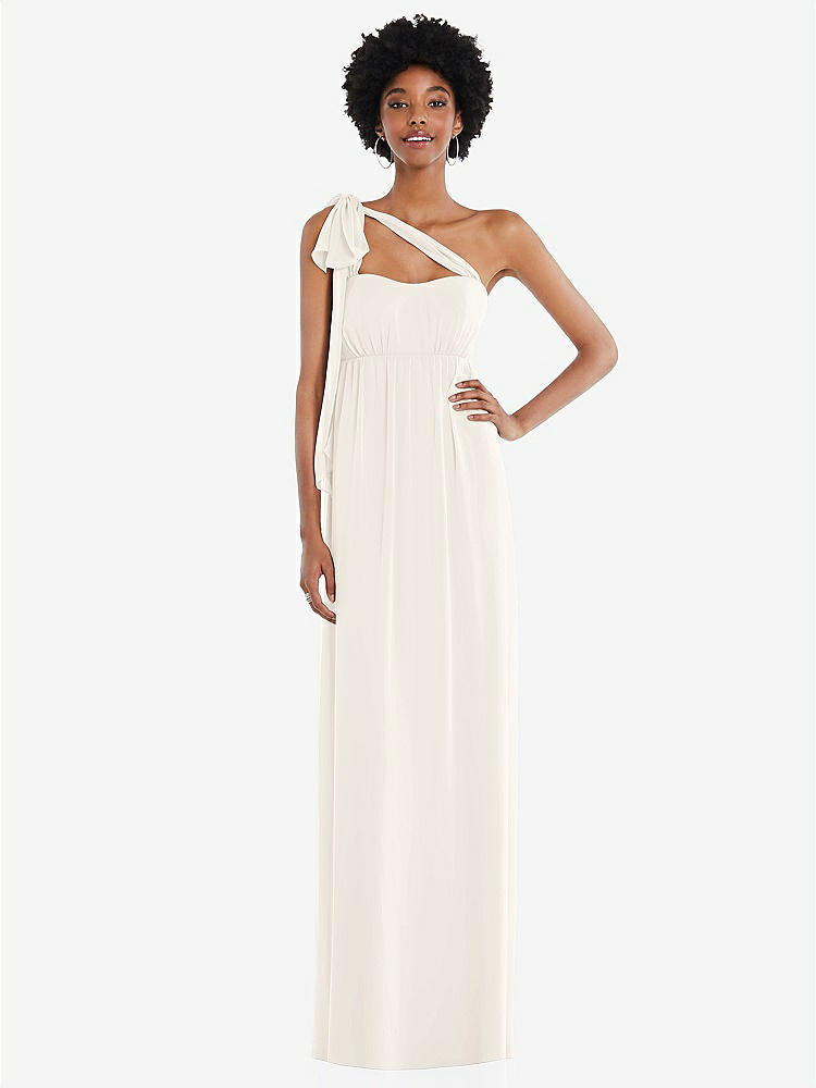 【NEW】【STYLE: 1564】コンバーチブル タイショルダー 帝国 ウエスト マキシ ドレス【COLOR: Ivory】【SIZE: 00-30W】