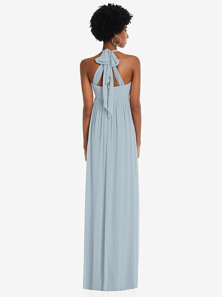 【STYLE: 1564】Convertible Tie-Shoulder Empire Waist Maxi Dress【COLOR: Mist】