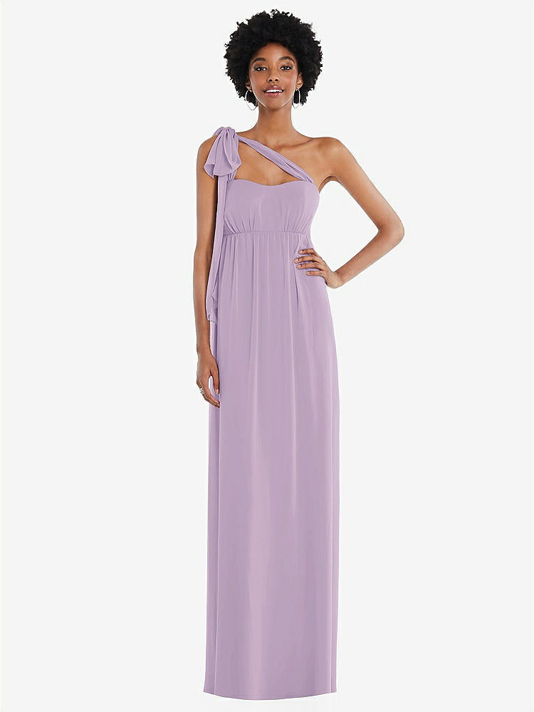 【NEW】【STYLE: 1564】コンバーチブル タイショルダー 帝国 ウエスト マキシ ドレス【COLOR: Pale Purple】【SIZE: 00-30W】