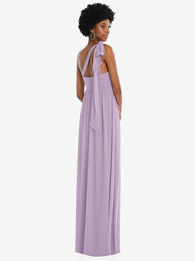 【NEW】【STYLE: 1564】コンバーチブル タイショルダー 帝国 ウエスト マキシ ドレス【COLOR: Pale Purple】【SIZE: 00-30W】