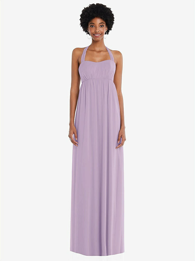【NEW】【STYLE: 1564】コンバーチブル タイショルダー 帝国 ウエスト マキシ ドレス【COLOR: Pale Purple】【SIZE: 00-30W】