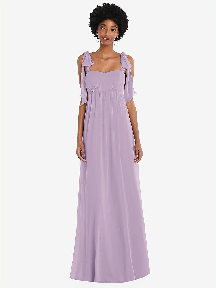 【NEW】【STYLE: 1564】コンバーチブル タイショルダー 帝国 ウエスト マキシ ドレス【COLOR: Pale Purple】【SIZE: 00-30W】