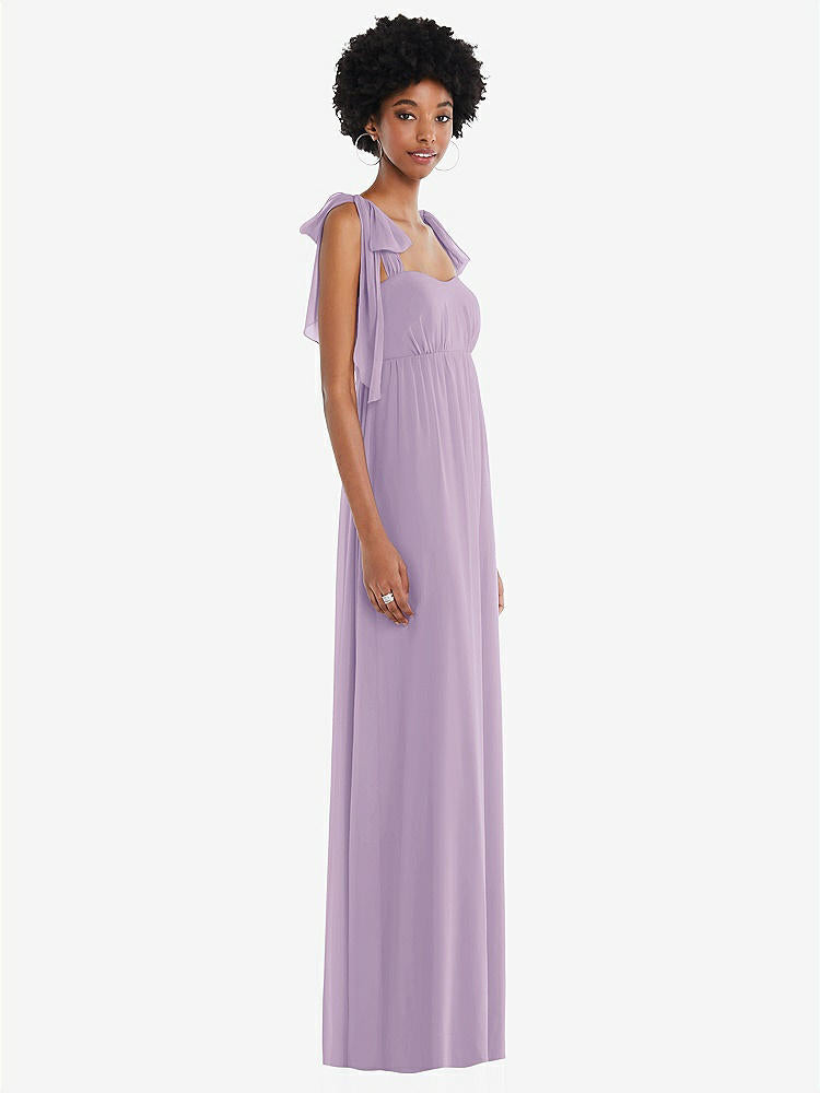 【NEW】【STYLE: 1564】コンバーチブル タイショルダー 帝国 ウエスト マキシ ドレス【COLOR: Pale Purple】【SIZE: 00-30W】