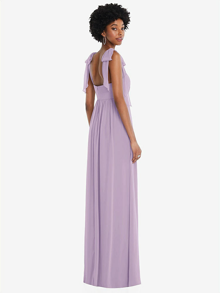 【NEW】【STYLE: 1564】コンバーチブル タイショルダー 帝国 ウエスト マキシ ドレス【COLOR: Pale Purple】【SIZE: 00-30W】