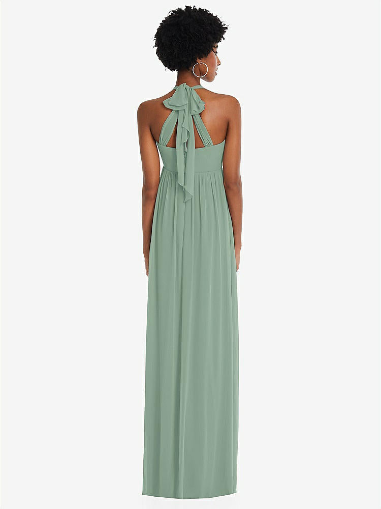 【STYLE: 1564】Convertible Tie-Shoulder Empire Waist Maxi Dress【COLOR: Seagrass】