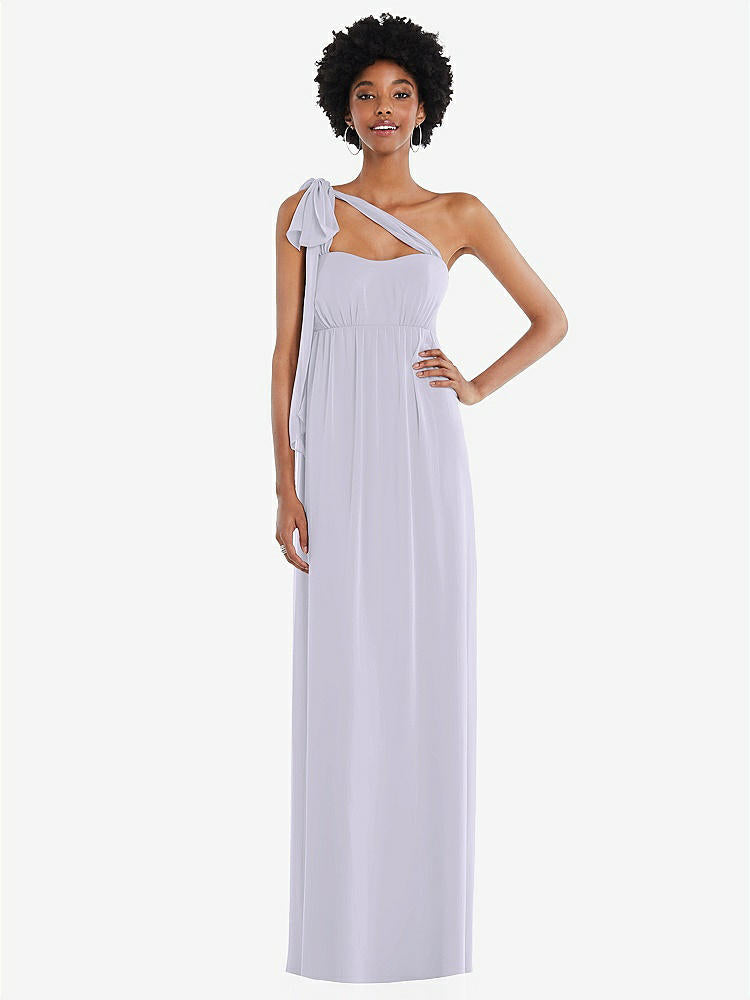 【STYLE: 1564】Convertible Tie-Shoulder Empire Waist Maxi Dress【COLOR: Silver Dove】