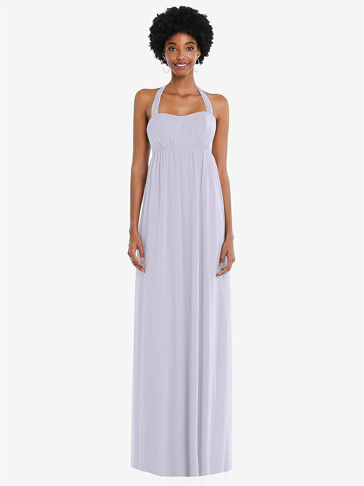 【STYLE: 1564】Convertible Tie-Shoulder Empire Waist Maxi Dress【COLOR: Silver Dove】